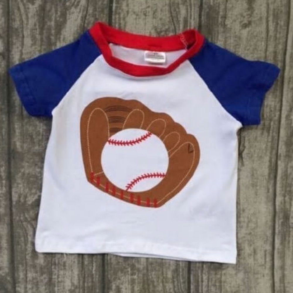 Boutique Baseball Boys Short Sleeve Shirt